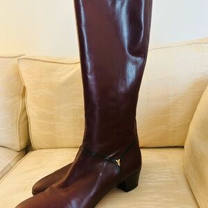 Salvatore Ferragamo Brown Heeled Boots
